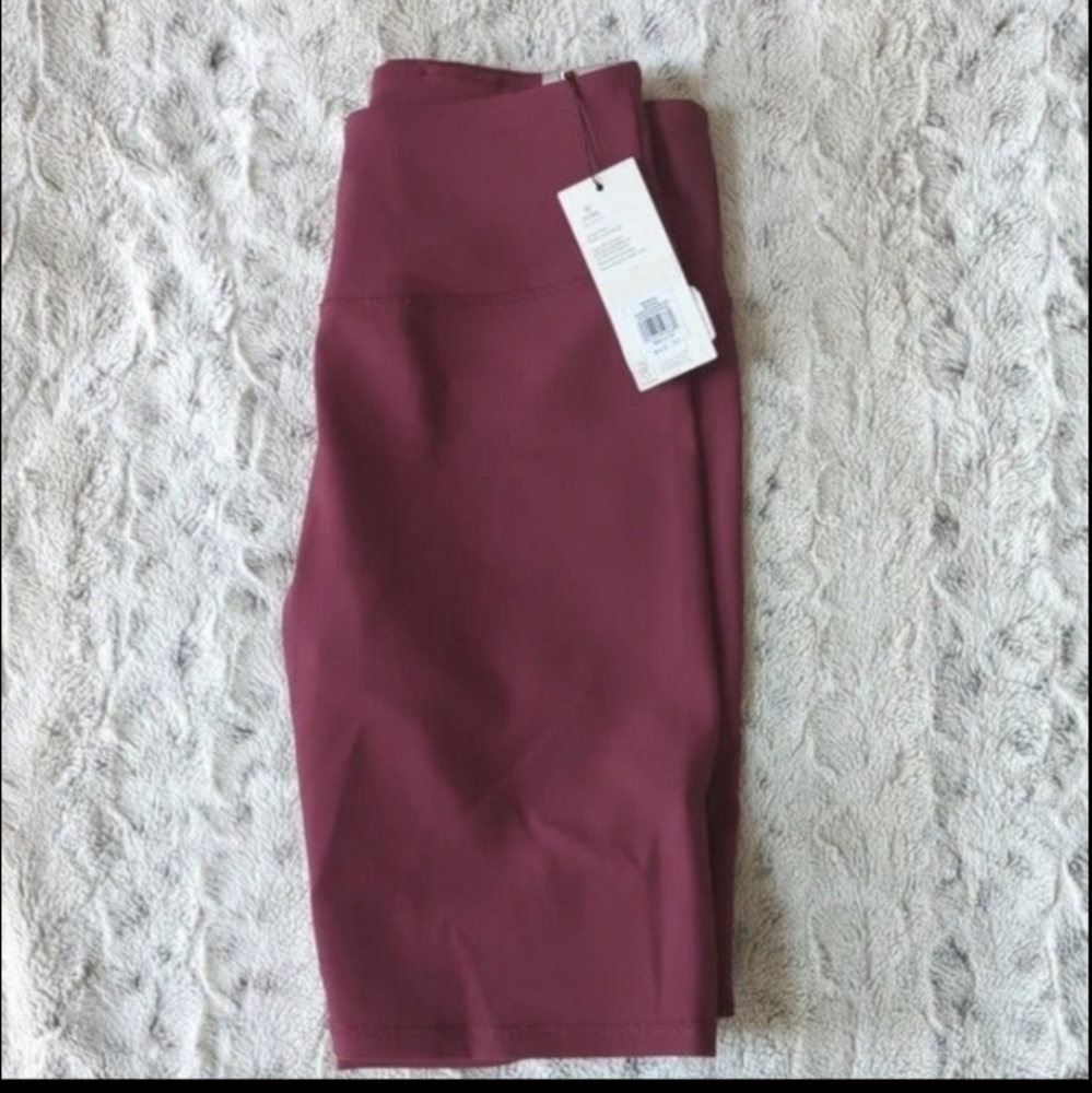 Calia High Rise Rib Rhododendron Bike Shorts - Picture 4 of 5